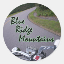 Blue Ridge Mountains Round Sticker