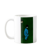 Blue Robed Geisha Girl Coffee Mugs