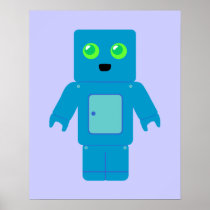 Blue Robot Posters