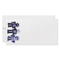 blue robots photo card