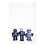 blue robots stationery