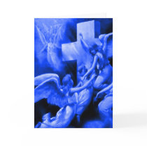 Blue Rock of Ages Greeting Cards