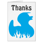 Blue Rockabilly Duck Thanks Cards