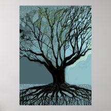 Blue Roots Print