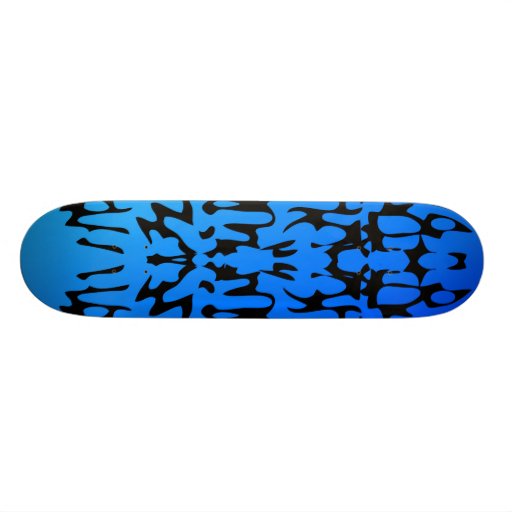 Blue Rorschach Test Custom Skate Board