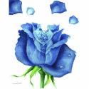 Blue Rose Flower Painting Art Man Woman Figure photo sculptures