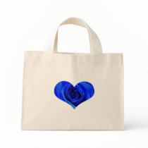 Blue Rose Heart Bag