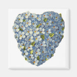 Blue Rose Heart - Customizable Magnet