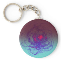 blue rose key chain