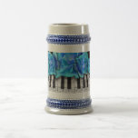Blue Roses Piano Keyboard and Music Notes Mug