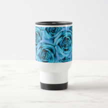 Blue Roses Travel Mug