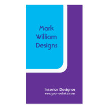 Blue Rounded Rectangle Business Card