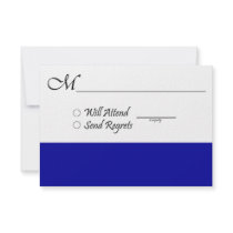 Blue RSVP Card for Wedding or Graduation