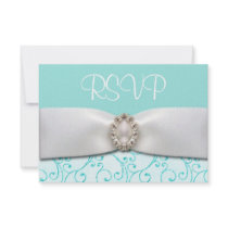 Blue RSVP Wedding Cards Custom Announcements