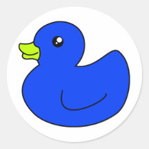 Blue Rubber Duck Stickers