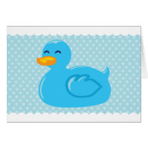 Blue Rubber Ducky Thank You Cards