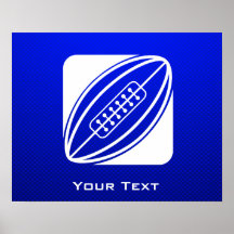 Blue Rugby Poster