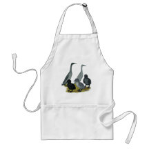 Blue Runner Duck Family Aprons