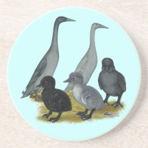 Blue Runner Duck Family Drink Coaster