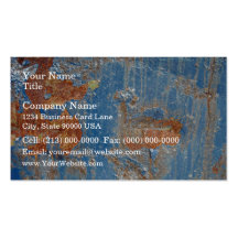 Blue Rust Metal Texture Business Cards