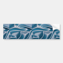 Blue satin bumper sticker