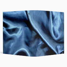Blue Satin Print Binder