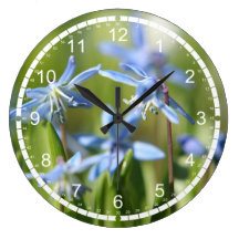 Blue Scilla clock