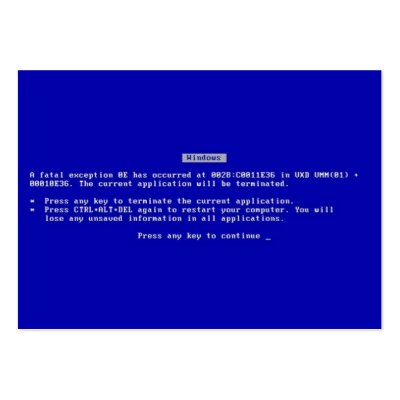 Blue Screen of Death Business Card Templates by businesscardtemplate