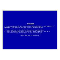 Blue Screen of Death Business Card Templates