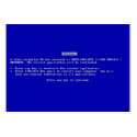 Blue Screen of Death business cards