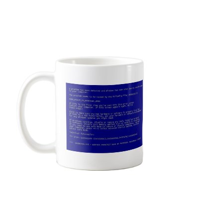 Blue Screen of Death Mug by hepcat503