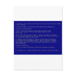 Blue Screen of Death Postcard