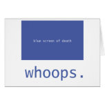Blue screen of death - whoops! greeting cards