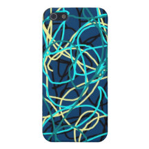 Blue Scribble I-Phone Case iPhone 5 Cover