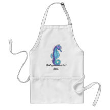Blue Sea Horse Apron