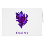 Blue Sea Shell Thank You Note Cards