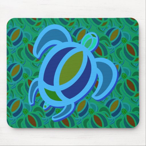 Blue Sea Turtle Mousepad