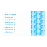 Blue Seahorse Pattern Business Cards