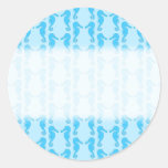 Blue Seahorse Pattern Stickers