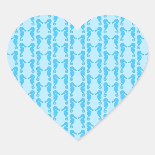 Blue Seahorse Pattern Stickers