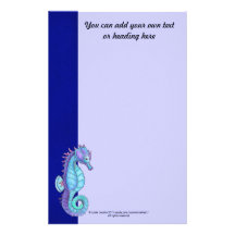 Blue Seahorse Stationery