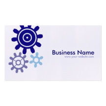 Blue Set of Gears Business Card