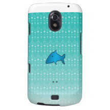 Blue shark blue bubbles samsung galaxy nexus case