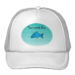 Blue shark bubbles pattern hats