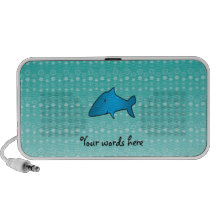 Blue shark bubbles pattern laptop speaker