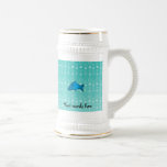 Blue shark bubbles pattern mugs
