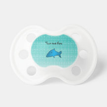 Blue shark bubbles pattern pacifier