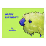Blue Sheep Greeting Card(customizable)