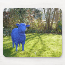 Blue Sheep I Mouse Pads