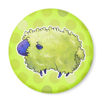 Blue Sheep with Dot Magnet magnets